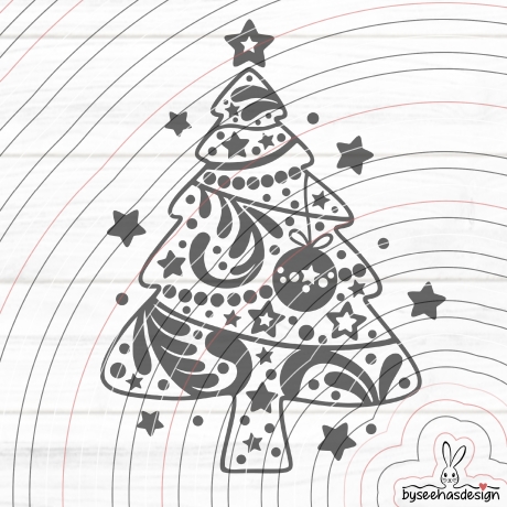Tannenbaum einfach Plotterdatei SVG DXF 