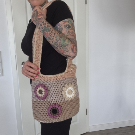 Häkeltasche - Blume