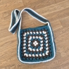 Granny Square Häkeltasche - blau
