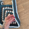 Granny Square Häkeltasche - blau