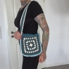 Granny Square Häkeltasche - blau