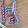 Granny Square Häkeltasche - rosa