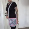 Granny Square Häkeltasche - rosa