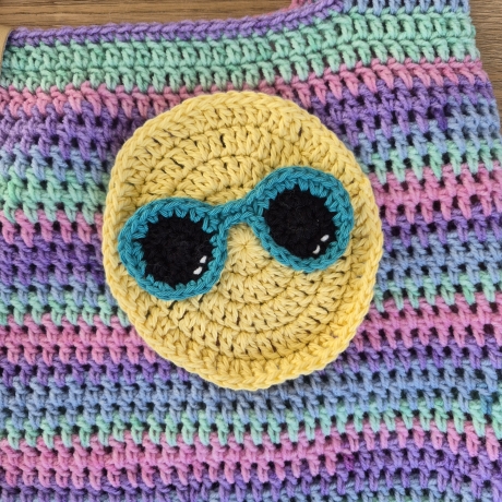 Häkeltasche - Smiley