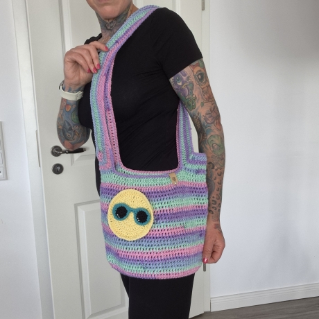 Häkeltasche - Smiley