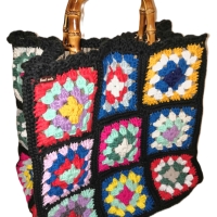 Tasche, Granny-Square-Tasche gehäkelt,Granny-Square-Bag