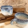 Handgemachte Keramik - getöpferte Tassen Farbverlauf Set (2 Stck)