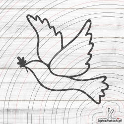 Taube Kontur Plotterdatei SVG DXF