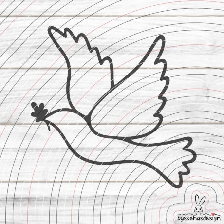 Taube Kontur Plotterdatei SVG DXF