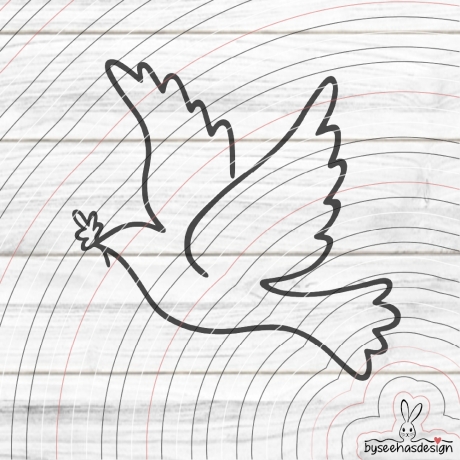 Taube Plotterdatei SVG DXF