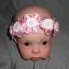 Taufset *Mandelblüte*, Haareif, Haarspange, Babyschuhe