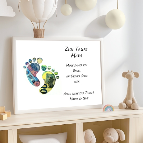 Personalisiertes Taufgeschenk Erinnerung für Jungen und Mädchen