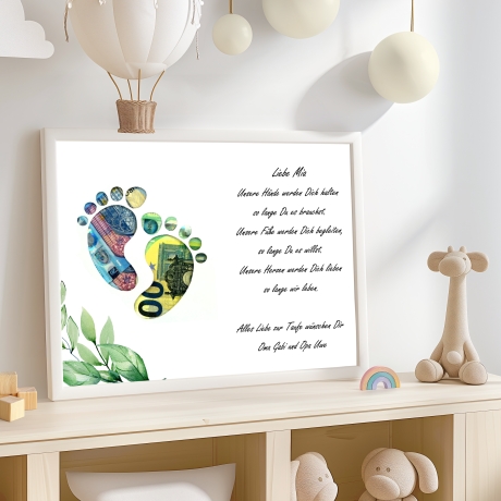 Personalisiertes Taufgeschenk Erinnerung für Jungen und Mädchen