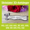 Stickdatei 3D-Anhänger #@$%SAUFEN, 3D-Stick, Lesezeichen
