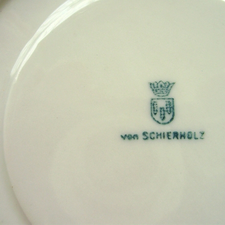 Vintage Porzellanteller von Schierholz aus den 50er Jahren