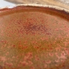Handgemachte Keramik - getöpferter Teller kupfer-metallic