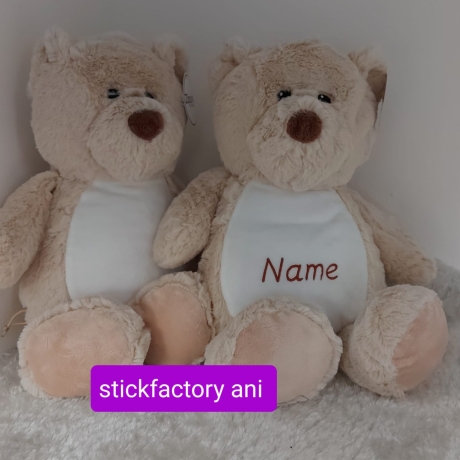 bestickter Teddy Plüschtier Stofftier Plüschtier personalisiert