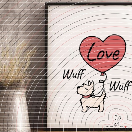 Terrier mit Herz Plotterdatei SVG DXF 