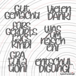 Texte Danke Plotterdatei SVG DXF 