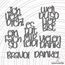 Texte einfach so Plotterdatei SVG DXF 