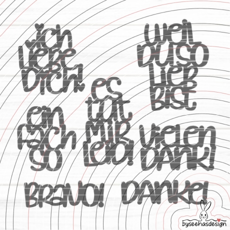 Texte einfach so Plotterdatei SVG DXF 