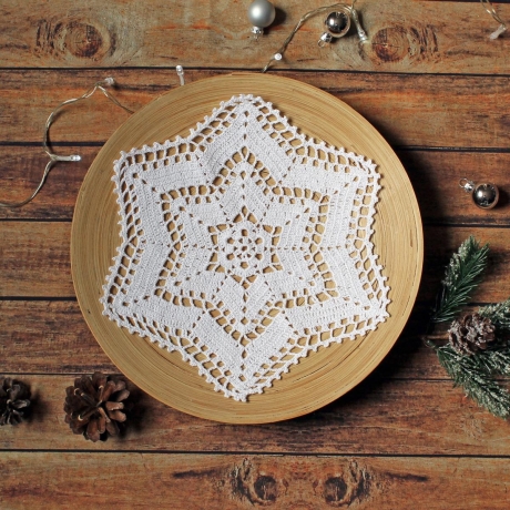 Häkeldeckchen Stern ~ Tischdeckchen | Weihnachten