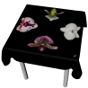 Edle Designer-Tischdecke mit Orchideen (ca. 120 cm x 120 cm)