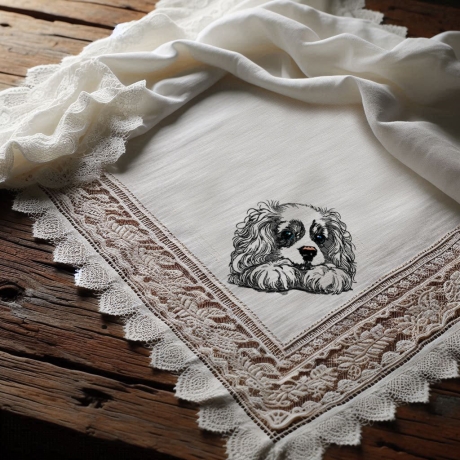 Stickdatei King Charles Cavalier Spaniel Marley  Hund