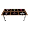 Edle Designer-Platzdeckchen mit Orchideen (ca. 50 cm x 35 cm)