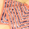 Topflappen in orange-beige-braun gehäkelt von Hobbyhaus