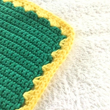 Topflappen Spültücher 3er SET grün-gelb handgehäkelt