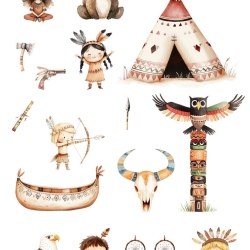 Individuelle Tortendeko /-aufleger – Digitale Datei - Indianer