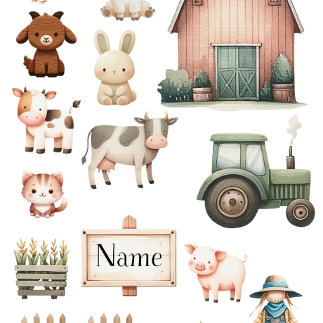 Individuelle Tortendeko /-aufleger – Digitale Datei - Bauernhof