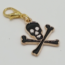 Totenkopf Clip Anhänger Bettelarmband Halloween Charm