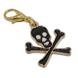 Totenkopf Clip Anhänger Bettelarmband Halloween Charm