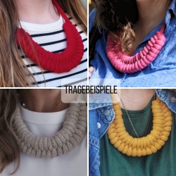 Statementkette Makramee Knoten Skandi Textil Baumwolle nachhaltig