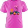 Kinder Kurzarm T-Shirt TRAKTOR personalisiert mit Name + Zahl