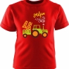 Kinder Kurzarm T-Shirt TRAKTOR personalisiert mit Name + Zahl