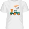Kinder Kurzarm T-Shirt TRAKTOR personalisiert mit Name + Zahl