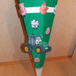 Dekoelemente für Schultüte Traktor / Trecker