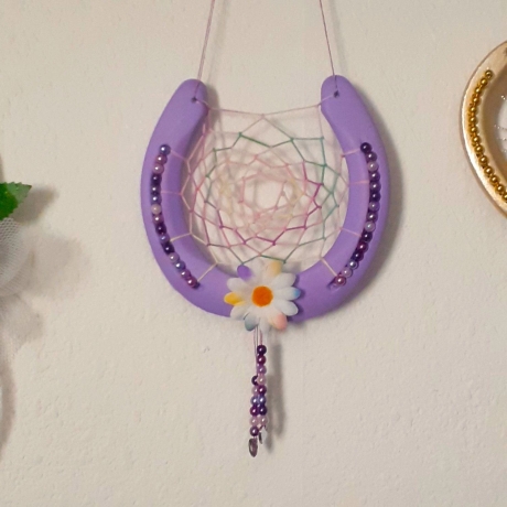Echtes Hufeisen Traumfänger Glücksbringer Wandschmuck Dreamcatche