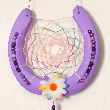 Echtes Hufeisen Traumfänger Glücksbringer Wandschmuck Dreamcatche