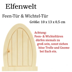 Elfenwelt Elfentüre Wichteltür Feentür Gartentür aus Holz anmalen