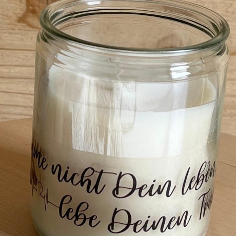Campingsaison  Kerze im Glas Camping & Vanlife mit Botschaften
