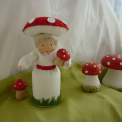 Pilzkind, Champignon, Blumenkind