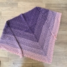 Häkeltuch mit Wellenborte - rosa (Dreieckstücher/Häkeltücher)