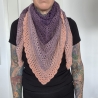 Häkeltuch mit Wellenborte - rosa (Dreieckstücher/Häkeltücher)