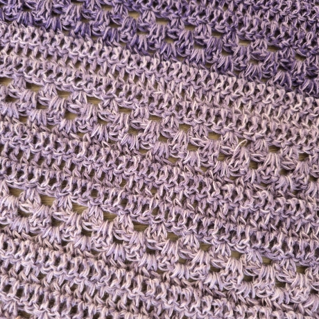 Häkeltuch mit Wellenborte - rosa (Dreieckstücher/Häkeltücher)