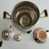 Handbemalter türkischer elektrischer Samovar, neu, rund