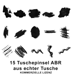 15 Tusche Kleckse Pinsel ABR Kommerzielle Lizenz